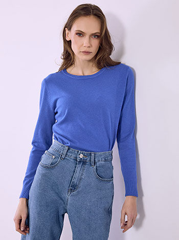 Πουλόβερ μονόχρωμο με απαλή υφή SQ1738.4887+12