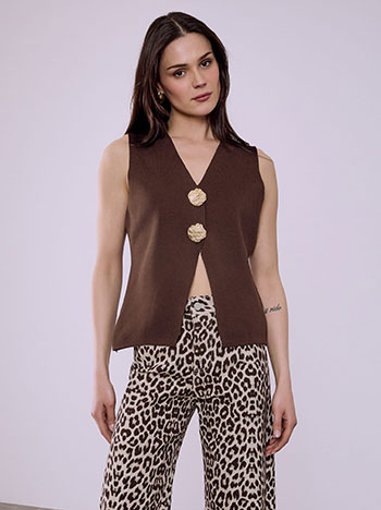 Γιλέκο πλεκτό με μεταλλικά στοιχεία SQ1738.5109+3