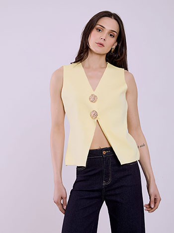 Γιλέκο πλεκτό με μεταλλικά στοιχεία SQ1738.5109+4