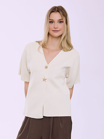 Ζακέτα με κουμπιά ήλιος αστερίας SQ1738.5115+5