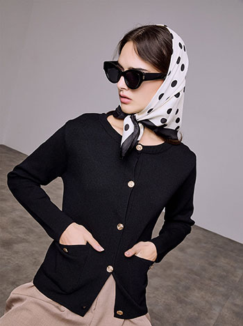 Ζακέτα πλεκτή με τσέπες SQ1738.5119+4