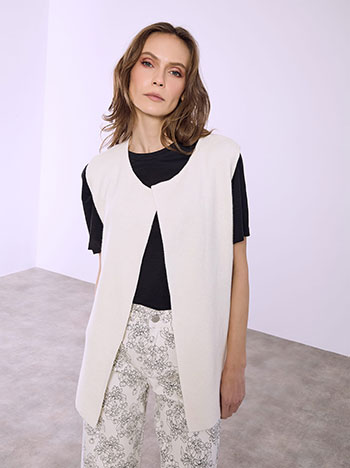 Γιλέκο πλεκτό μονόχρωμο SQ1738.5180+4