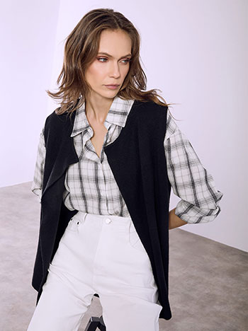 Γιλέκο πλεκτό μονόχρωμο SQ1738.5180+1