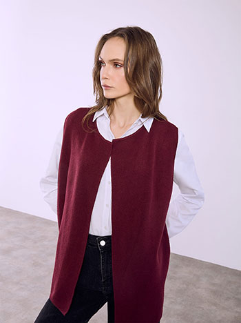 Γιλέκο πλεκτό μονόχρωμο SQ1738.5180+5