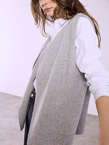 Γιλέκο πλεκτό μονόχρωμο SQ1738.5180+2