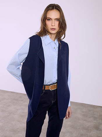 Γιλέκο πλεκτό μονόχρωμο SQ1738.5180+6