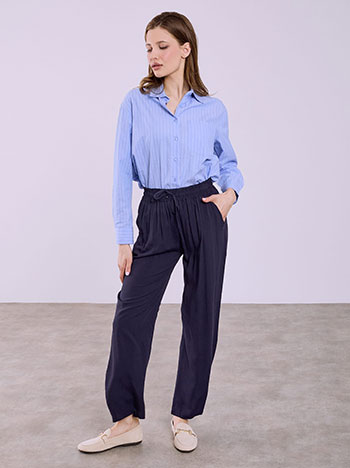 Παντελόνα βαμβακερή μονόχρωμη SQ1755.1821+6