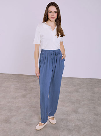 Παντελόνι μονόχρωμο με βισκόζη SQ1755.1848+4