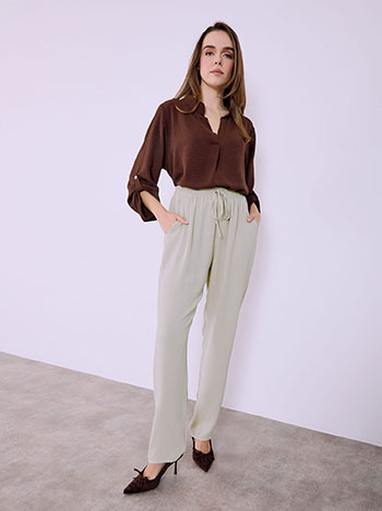 Παντελόνι μονόχρωμο με βισκόζη SQ1755.1848+3