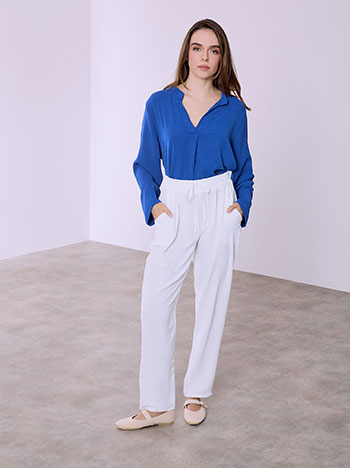 Παντελόνι μονόχρωμο με βισκόζη SQ1755.1848+2