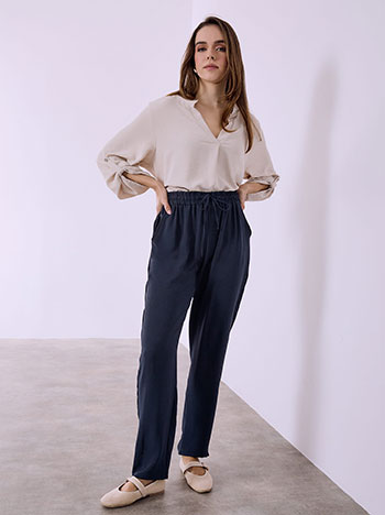 Παντελόνι μονόχρωμο με βισκόζη SQ1755.1848+6