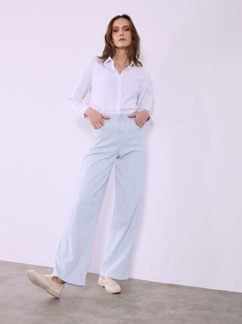 ΤΖιν ψηλόμεσο με βαμβάκι ριγέ SQ1795.1013+2