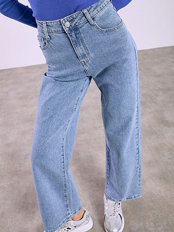 Τζιν wide leg ψηλόμεσο με βαμβάκι SQ1795.1056+2