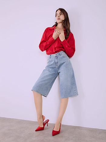 Τζιν βερμούδα wide leg SQ1795.1115+1