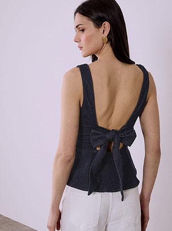 Μπλούζα τζιν με δέσιμο πίσω SQ1795.4102+1