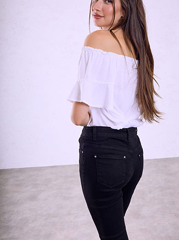 Celestino Τζιν Κάπρι Μονόχρωμο Sq1796 1524+1 Παντελόνια Jeans Γυναικεία Ρούχα Μόδα