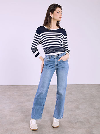 Τζιν wide leg με ξεβάματα SQ1796.1528+1