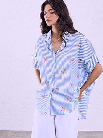 Πουκάμισο oversized ριγέ SQ1801.3141+1