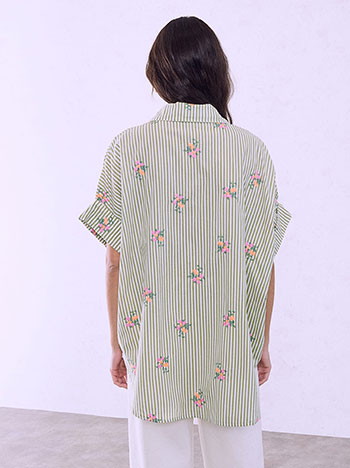 Πουκάμισο oversized ριγέ SQ1801.3141+4