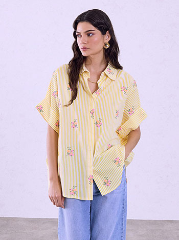 Πουκάμισο oversized ριγέ SQ1801.3141+2