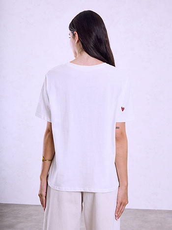 T-shirt με κεντητές καρδιές SQ1801.4956+1