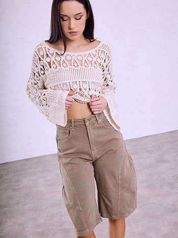 Jorts με διακοσμητικές ραφές SQ1802.1218+1