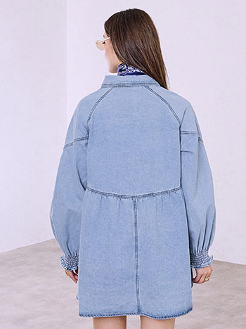 Celestino Φόρεμα Denim Μίνι με Τσέπες Sq1802 8745+1 Φορέματα Mini Γυναικεία Ρούχα Μόδα