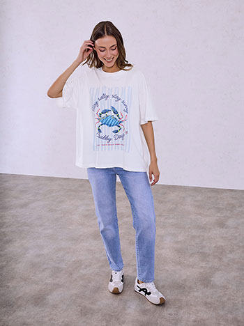  T-shirt με στάμπα καβούρι SQ453.4987+1 - 4