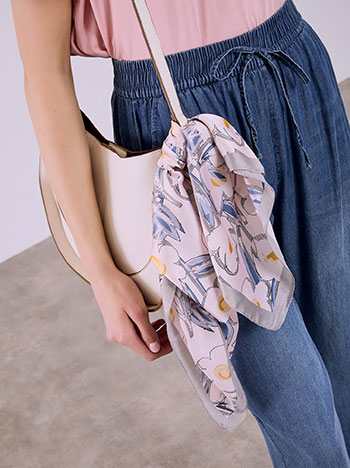 Μαντήλι εμπριμέ με λουλούδια SQ673.A456+2