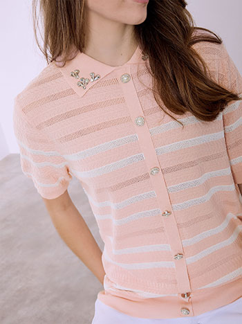 Μπλούζα με strass και πέρλες SQ7561.4056+5