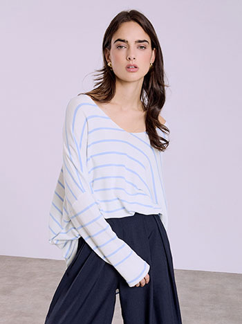 Μπλούζα ριγέ oversized SQ7561.4063+6