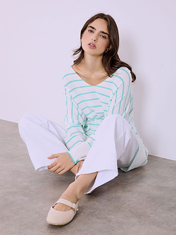 Μπλούζα ριγέ oversized SQ7561.4063+2