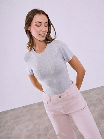 Celestino T-Shirt Ελαστικό Sq7561 4393+2 Μπλούζες T-Shirts Γυναικεία Ρούχα Μόδα