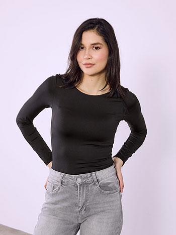 Μπλούζα μονόχρωμη ελαστική SQ7563.4666+1