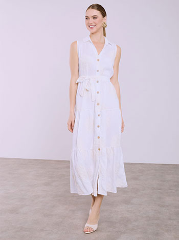 Celestino Φόρεμα σεμιζιέ απο βισκόζη με κεντήματα SQ7563.8126+1