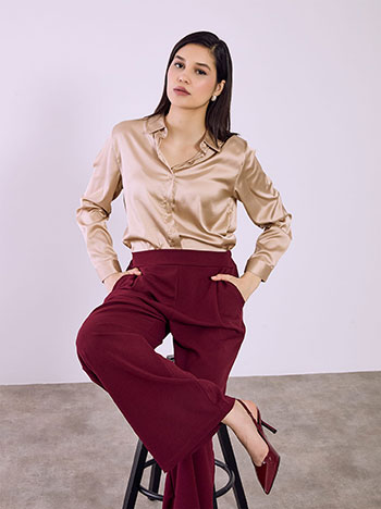 Πουκάμισο σατέν μονόχρωμο SQ7568.3378+6