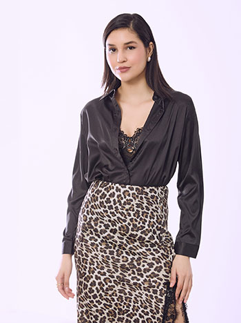 Πουκάμισο σατέν μονόχρωμο SQ7568.3378+1