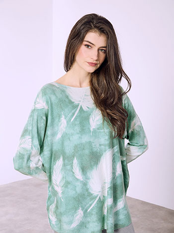 Μπλούζα εμπριμέ με απαλή υφή SQ7568.4002+1