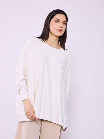 Πουλόβερ με ανάγλυφες ρίγες SQ7568.4057+5