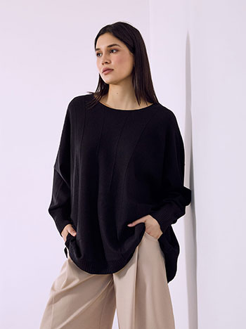 Πουλόβερ με ανάγλυφες ρίγες SQ7568.4057+1