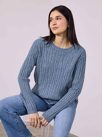 Πουλόβερ με ανάγλυφες λεπτομέρειες SQ7568.4072+4