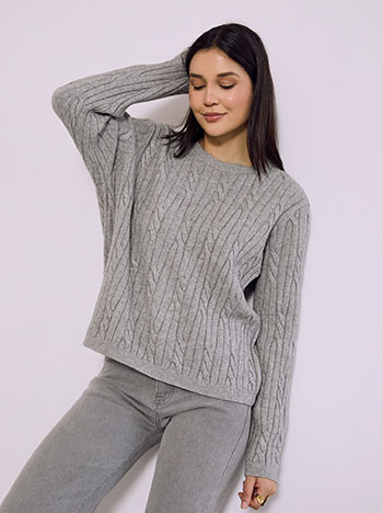 Πουλόβερ με ανάγλυφες λεπτομέρειες SQ7568.4072+2