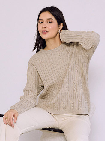 Πουλόβερ με ανάγλυφες λεπτομέρειες SQ7568.4072+6