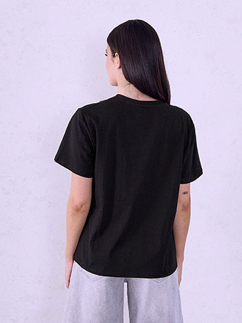 T-shirt με τύπωμα και πέρλες SQ7568.4107+2