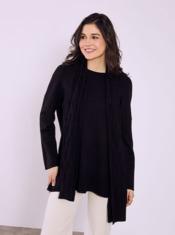 Πουλόβερ με αποσπώμενο κασκόλ SQ7568.4123+1