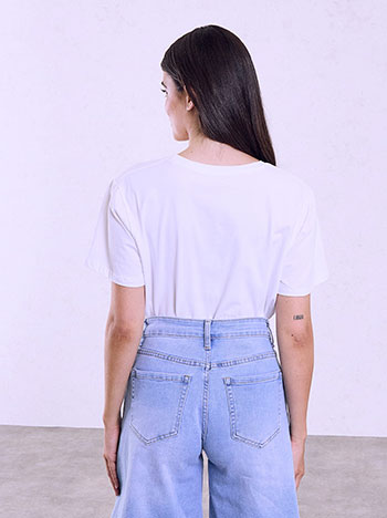 T-shirt με πέρλες SQ7568.4125+1