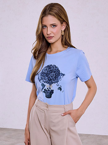 T-shirt με στάμπα αερόστατο SQ7568.4167+2