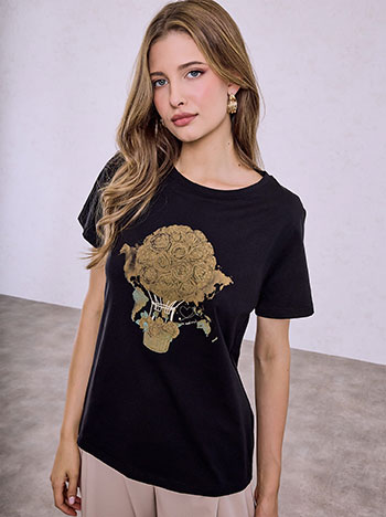 T-shirt με στάμπα αερόστατο SQ7568.4167+4