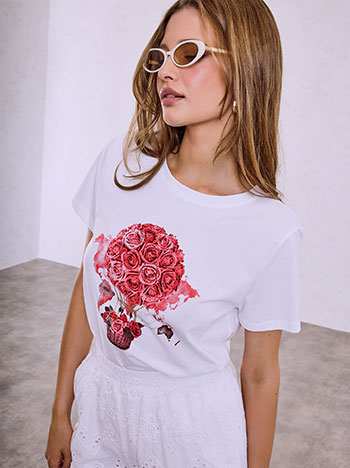 T-shirt με στάμπα αερόστατο SQ7568.4167+3