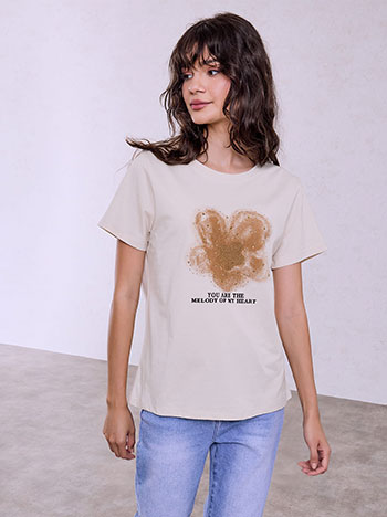 T-shirt με strass και τρουκς SQ7568.4192+4